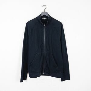 James Perse Standard Full Zip Sweatshirt Jacket Vintage wash black sz 2
